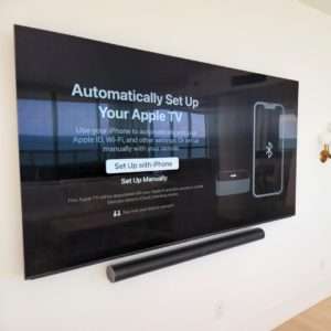 98" Wall mounted tv with hidden cables