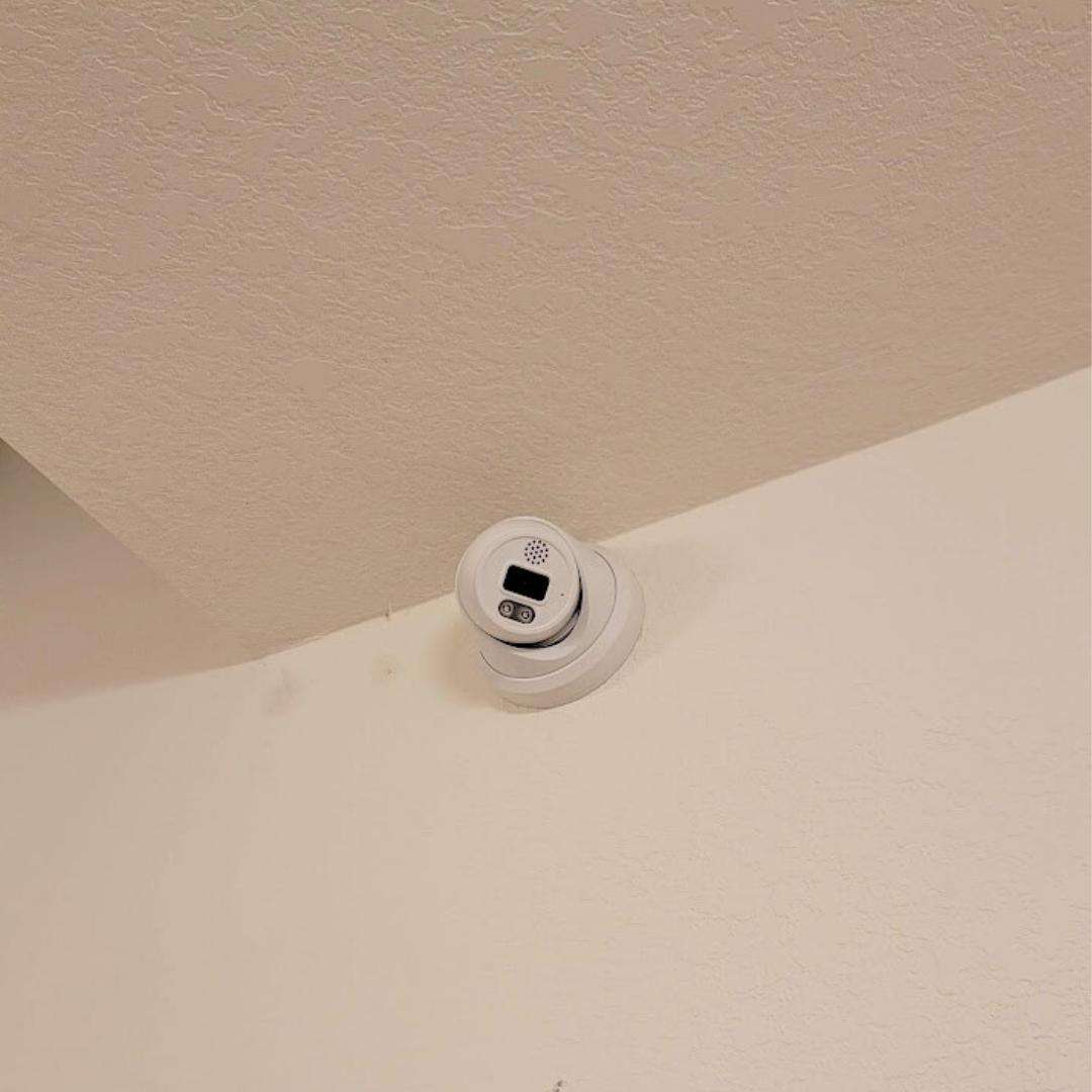 Security Camera installed on the wall