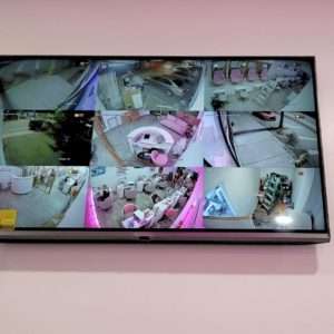 CCTV monitoring station for nail salon
