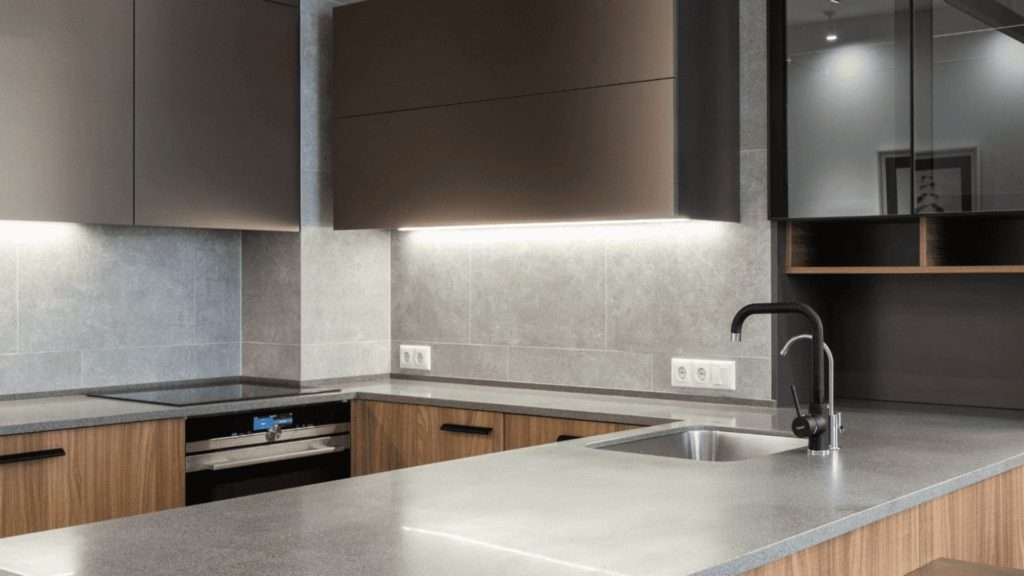 Picture of a led lights installed in a home kitchen